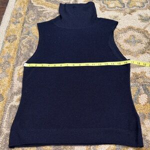 L'AGENCE Navy Textured Knit Top
